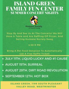 Island Green Family Fun Center Summer Concert Nights @ Island Green Family Fun Center