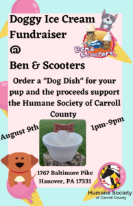 Doggy Ice Cream Fundraiser @ Ben & Scooters Ice Cream