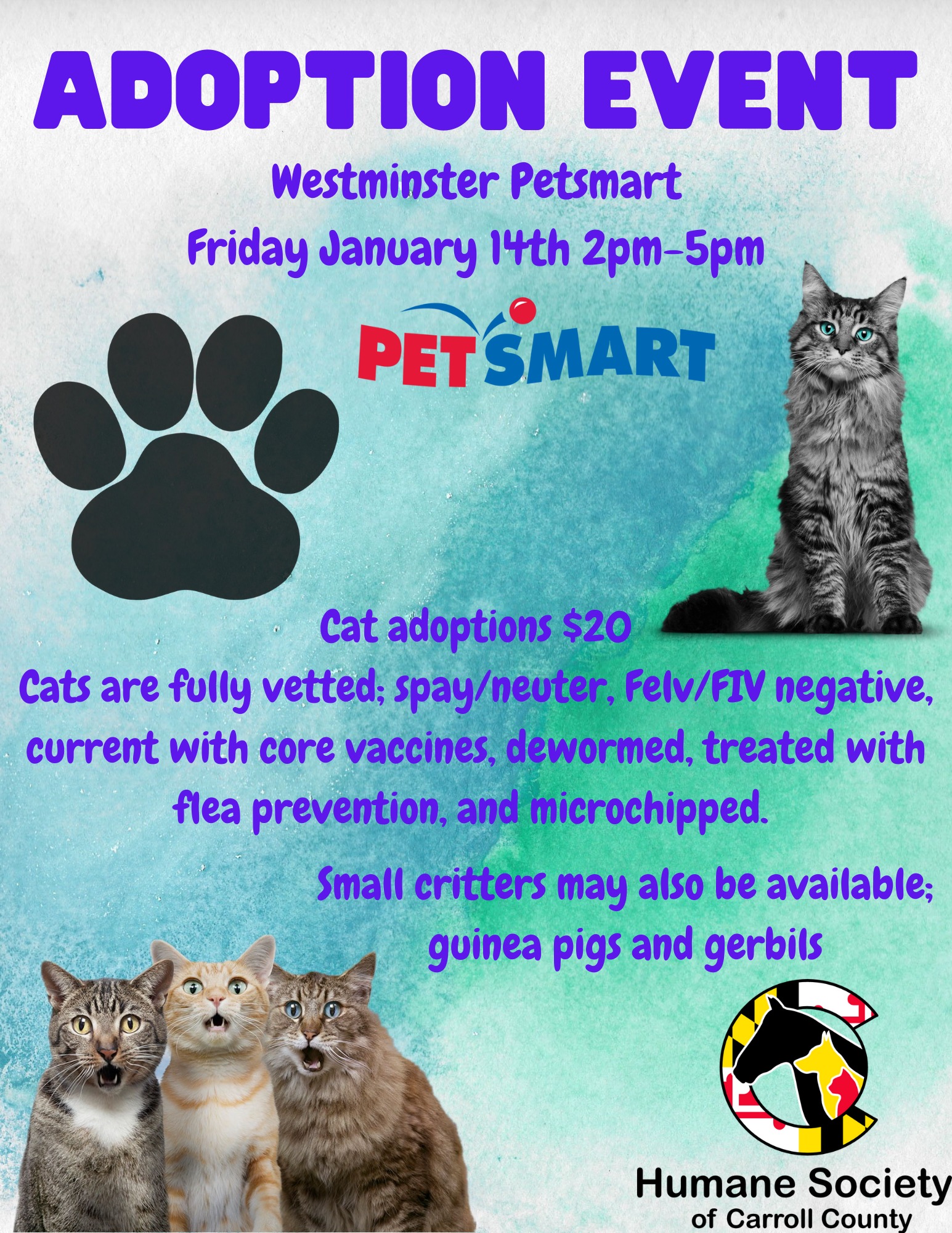 PetSmart Adoption EventWestminster Humane Society of Carroll County