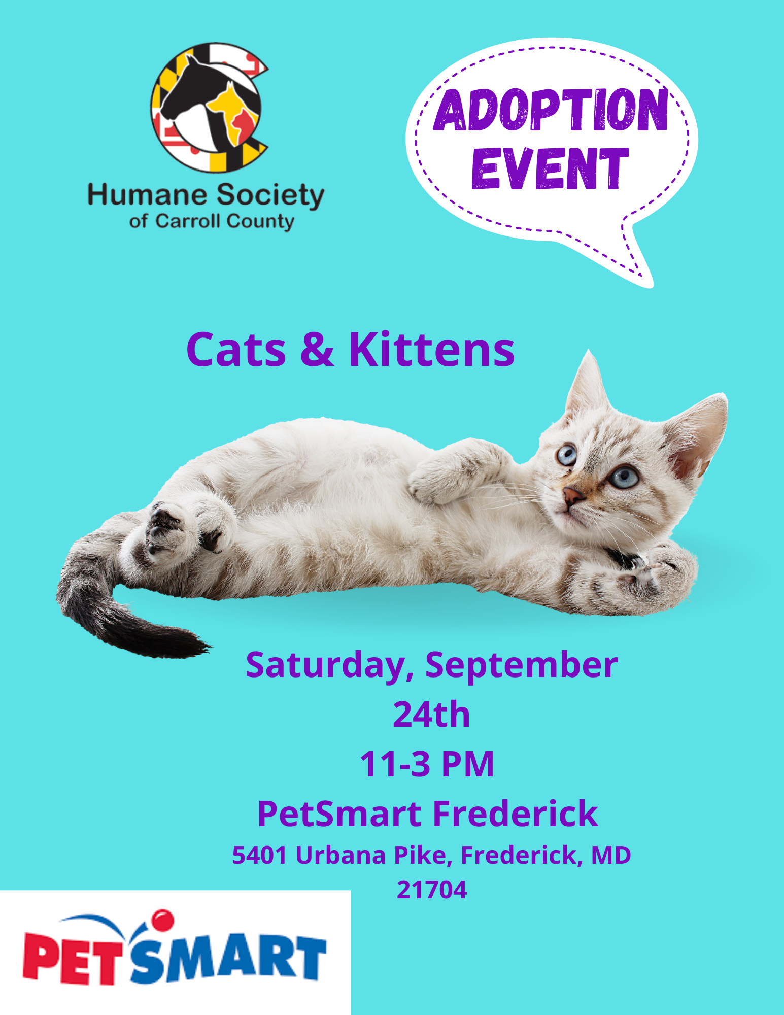 Pet adoption events scheduled at PetSmart on Millerville