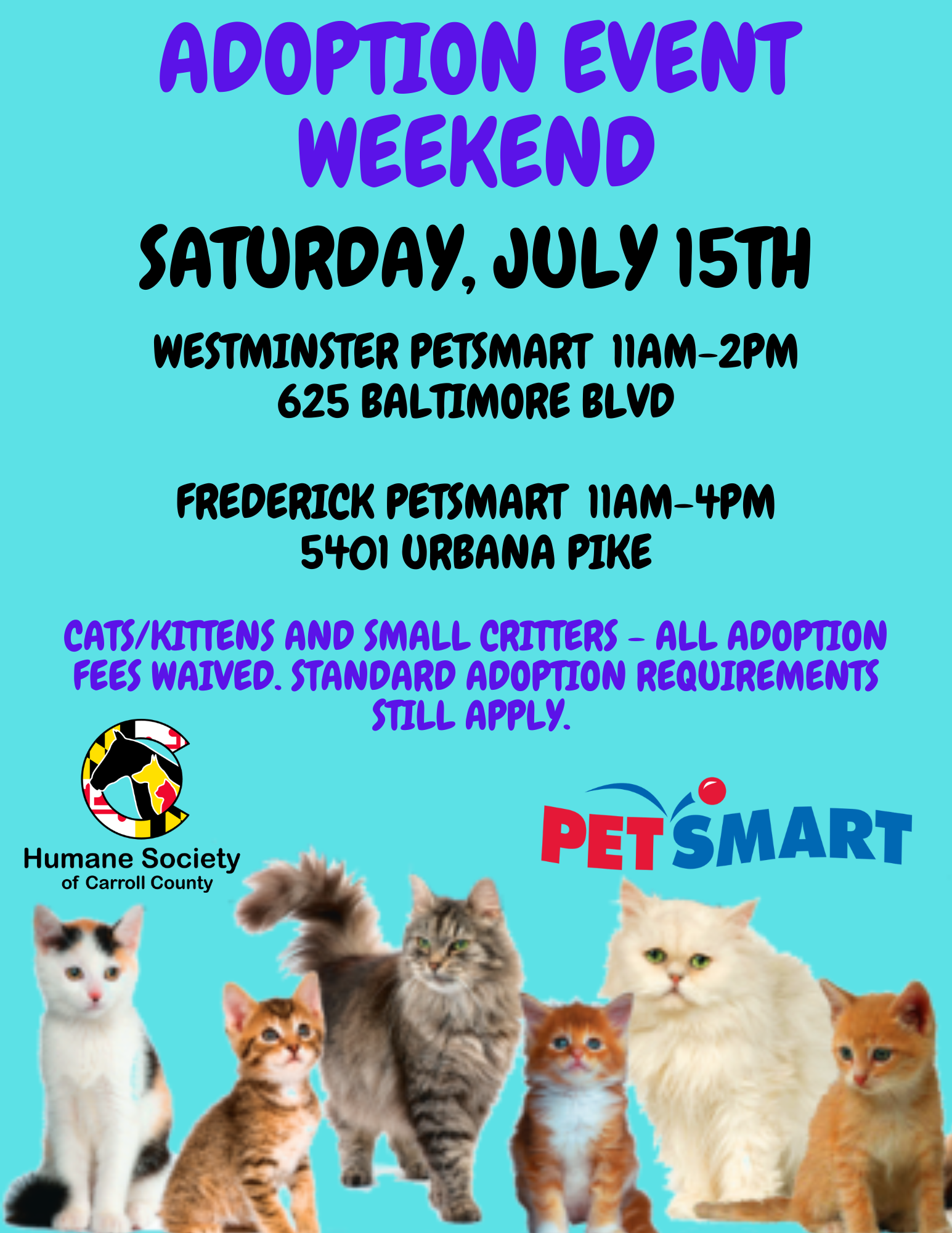 Petsmart hot sale saturday event